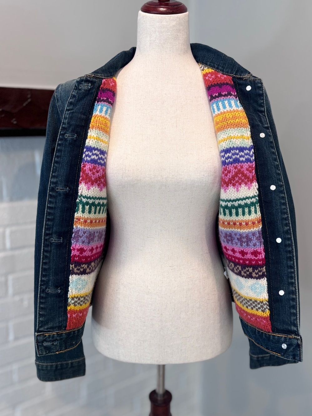 GAP Women's sweater lined denim jacket